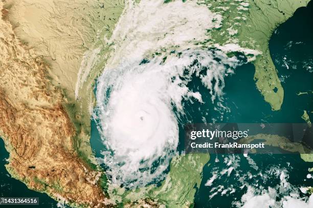 hurricane delta 2020 cloud map gulf of mexico 3d render color - hurricane delta 個照片及圖片檔