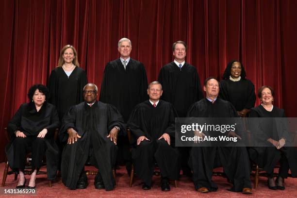 United States Supreme Court Associate Justice Sonia Sotomayor, Associate Justice Clarence Thomas, Chief Justice of the United States John Roberts,...