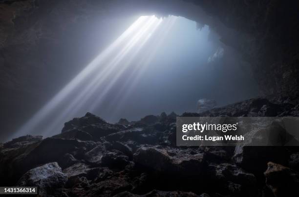 jomblang cave, special region of yogyakarta, indonesia - caverne stock pictures, royalty-free photos & images