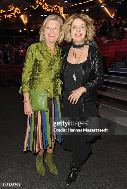 Actress Jutta Speidel and Michaela May attend 'The Who's Tommy' Premiere at Deutsches Theater on April 19, 2012 in Munich, Germany.