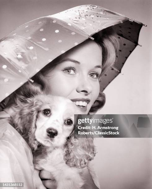 Cocker Spaniel Umbrella - Black on White Cocker Spaniel Umbrella - Black on White