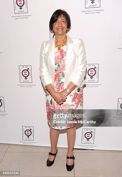 United Nations High Commissioner for Human Rights Navi Pillay attends the Equality Now 20th Anniversary Fundraiser at Asia Society on April 19, 2012...