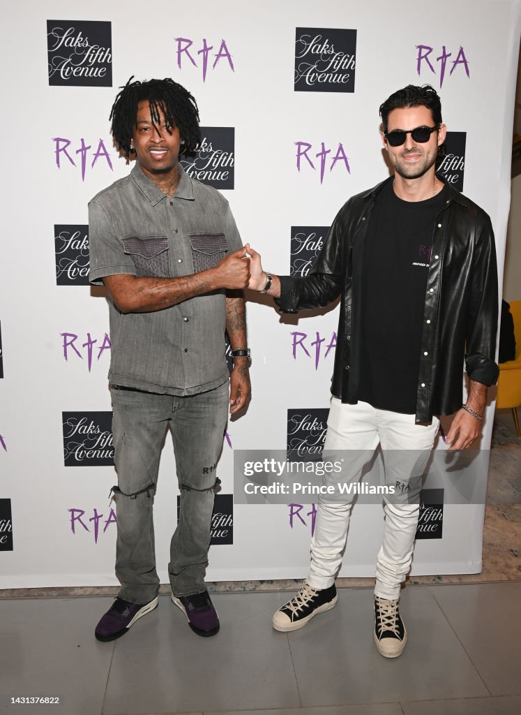 Dave Romeo Rta 21 Savage and David Rimokh attend RTA X Savage Collection Launch at ...
