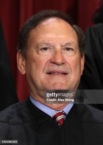 United States Supreme Court Associate Justice Samuel Alito poses for an official portrait at the East Conference Room of the Supreme Court building...