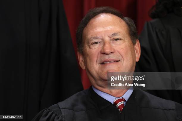 United States Supreme Court Associate Justice Samuel Alito poses for an official portrait at the East Conference Room of the Supreme Court building...