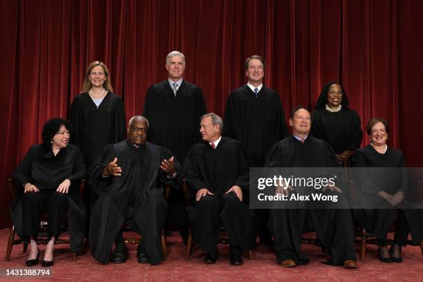 United States Supreme Court Associate Justice Sonia Sotomayor, Associate Justice Clarence Thomas, Chief Justice of the United States John Roberts,...