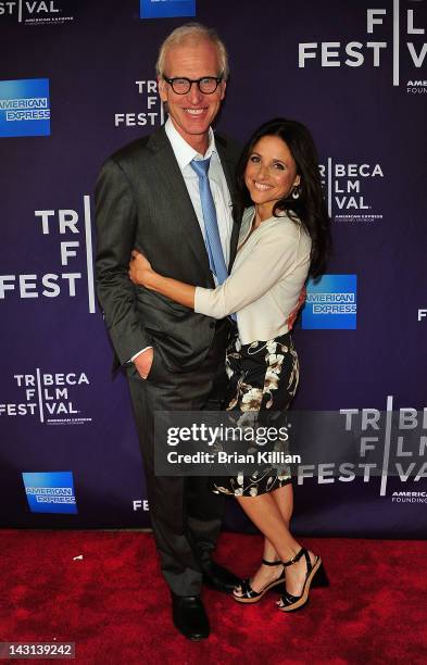 Director Brad Hall and actress Julia Louis-Dreyfus attend the Shorts Program: Escape Clause during the 2012 Tribeca Film Festival at AMC Loews...