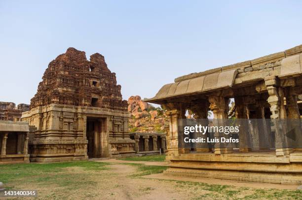 hampi, old vijayanagar ruins. - vijayanagar stock pictures, royalty-free photos & images