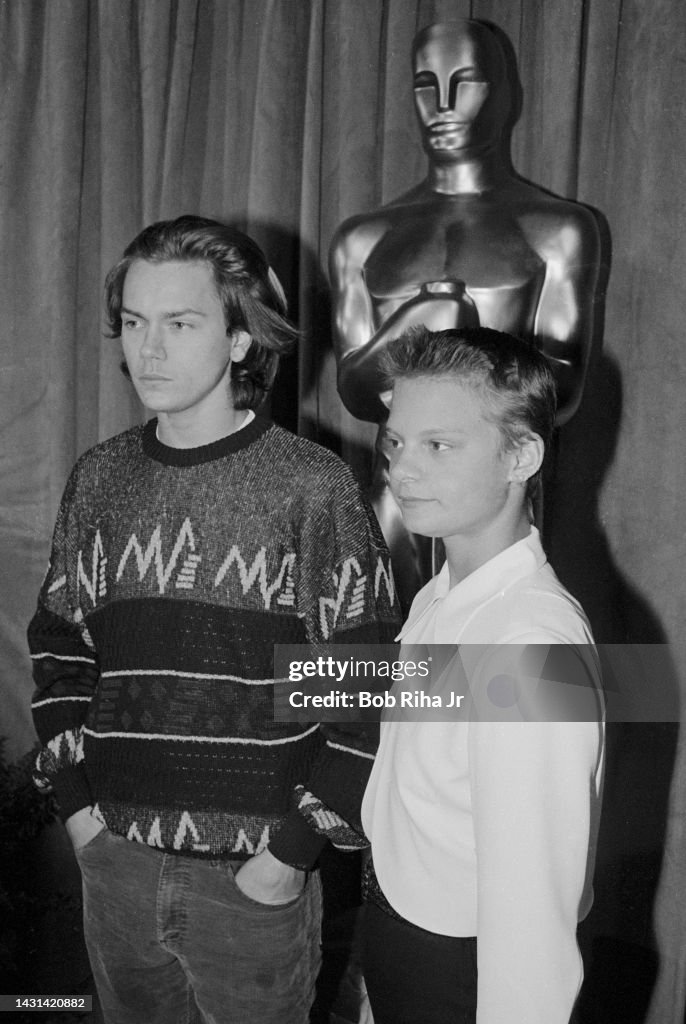 River Phoenix and Martha Plimpton at Academy Awards Luncheon