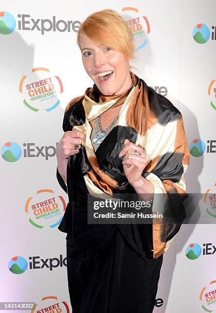 Anna Winslet arrives at the iExplore Ball in support of the Street Child World Cup, Brazil 2014 at Indigo2 on April 19, 2012 in London, England.