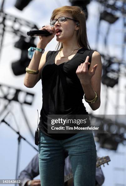 Denise Gutierrez of Hello Seahorse! performs as part of Day 1 of the ...