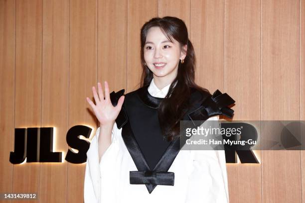 South Korean actress Ahn So-Hee attends the 'JIL SANDER' photocall on October 07, 2022 in Seoul, South Korea.