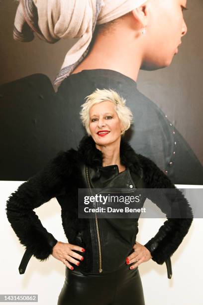 Alison Jackson attends Alison Jackson's "A day in your Life" photography xhibition opening at Saatchi Gallery on October 07, 2022 in London, England.