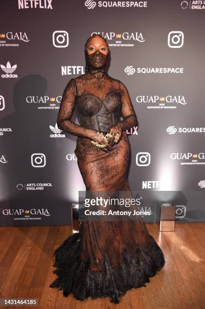 Julie Adenuga attends the GUAP Gala 2022 at Natural History Museum on October 07, 2022 in London, England.