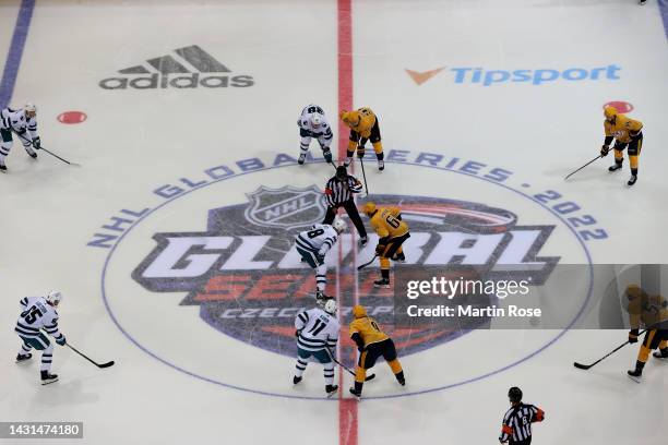General view during the 2022 NHL Global Series Challenge Series Czech Republic between Nashville Predators and San Jose Sharks at O2 Arena on October...