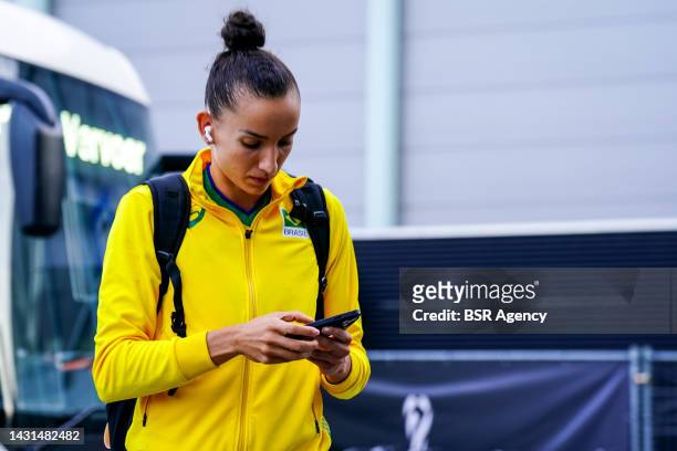 Gabriela Braga Guimaraes of Brazil prior to the Pool E Phase 2 match between Brazil and Netherlands on Day 14 of the FIVB Volleyball Womens World...