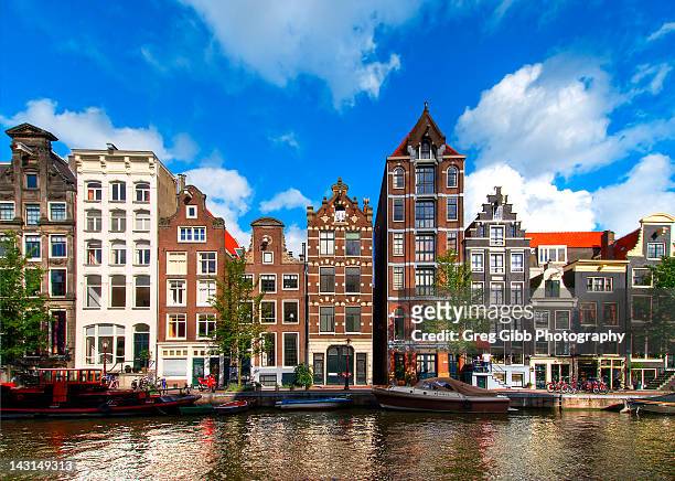 herengracht canal - amsterdam stock-fotos und bilder