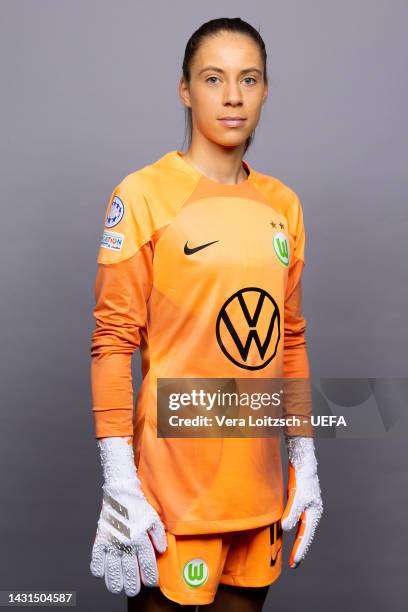 Julia Kassen of Wolfsburg poses for a photo during the VfL Wolfsburg UEFA Women's Champions League Portrait session at AOK-Stadion on September 27,...