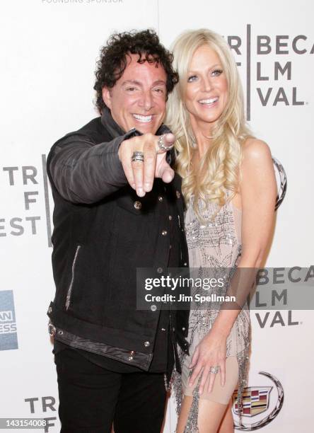 Musician Neal Schon and Michaele Salahi attend the premiere of "Don't Stop Believin': Every-man's Journey" during the 2012 Tribeca Film Festival at...