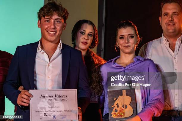 The finalist in the song competition Francisco Jose Mana Guarnido and winner in the dance competition Tatiana Cuevas Calzado at the 9th "Ventana...