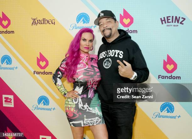 Coco Austin and Ice-T attend the Fandom Party New York on October 07, 2022 in New York City.