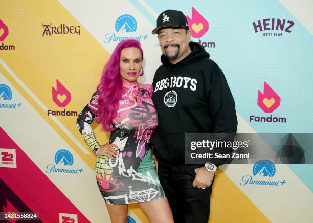Coco Austin and Ice-T attend Fandom Party New York on October 07, 2022 in New York City.