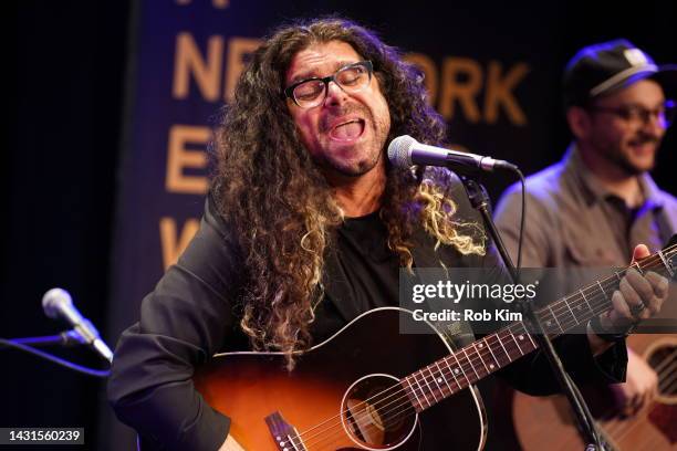 Singer Claudio Sanchez of Coheed and Cambria performs with his band at A New York EveningwWith Coheed and Cambria at Leonard Nimoy Thalia Theatre at...