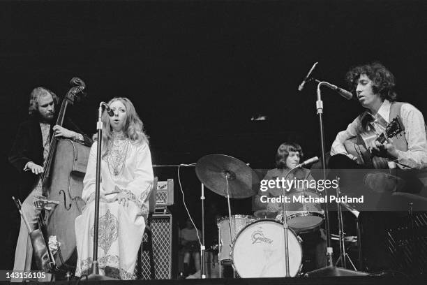 British folk rock band Pentangle performing at a World Wildlife Fund benefit at the Royal Albert Hall, London, 17th March 1970. Left to right: Danny...