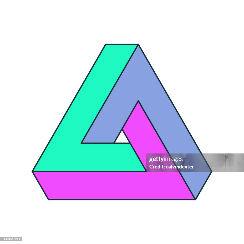 Impossible Geometry Triangle Shape Optical Illusion High-Res Vector ...