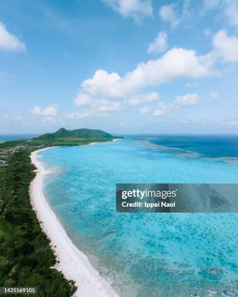 tropical island and coral reef, ishigaki, okinawa, japan - subtropical climate stock-fotos und bilder