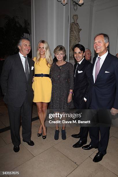 Executive Chairman of Cartier UK Arnaud Bamberger, Poppy Delevingne, Pandora Delevingne, Cartier Managing Director Francois Le Troquer and Charles...