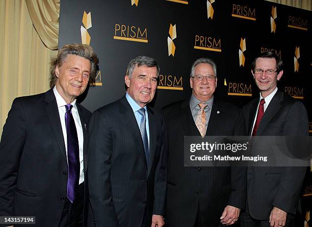 Actor Shadoe Stevens, Gil Kerlikowske, Brian Dyak, President & CEO, Entertainment Industries Council and Rick Stephens arrive at the 16th Annual...