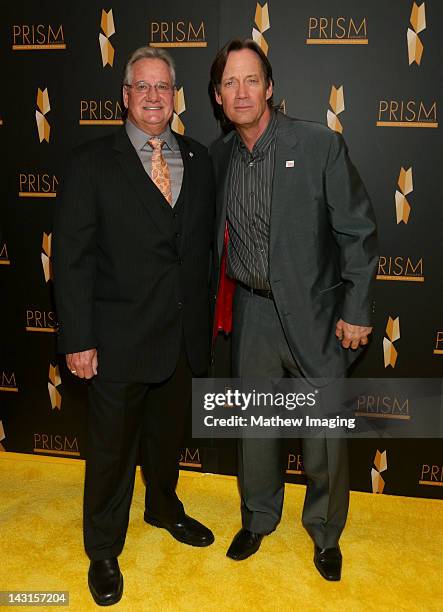 Brian Dyak, President & CEO, Entertainment Industries Council and actor Kevin Sorbo arrive at the 16th Annual PRISM Awards at Beverly Hills Hotel on...
