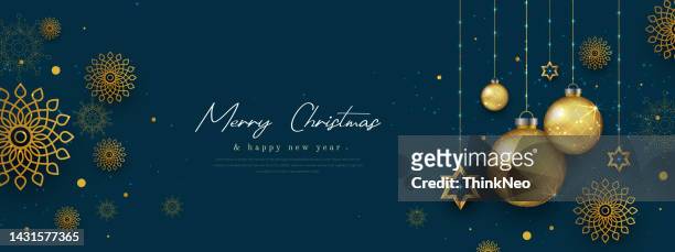 stockillustraties, clipart, cartoons en iconen met merry christmas and happy new year banner, greeting card, poster, holiday cover, header. modern xmas design - happy new month