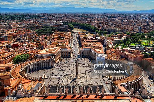 st peter's square - vatican city aerial stock pictures, royalty-free photos & images