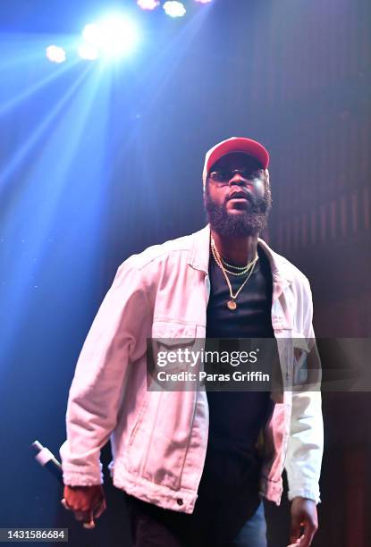 Rapper Big K.R.I.T. Performs onstage during 2022 ONE MusicFest Welcome To Atlanta Party at Tabernacle on October 07, 2022 in Atlanta, Georgia.