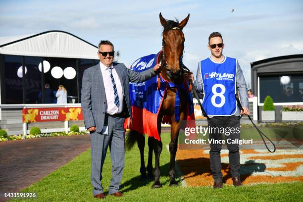 Trainer Lindsay Smith after Tuvalu won Race 9, the Hyland Race Colours Toorak Handicap, during Caulfield Guineas Day at Caulfield Racecourse on...