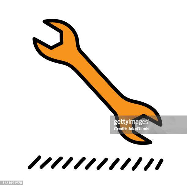 bildbanksillustrationer, clip art samt tecknat material och ikoner med wrench doodle 6 - skiftnyckel