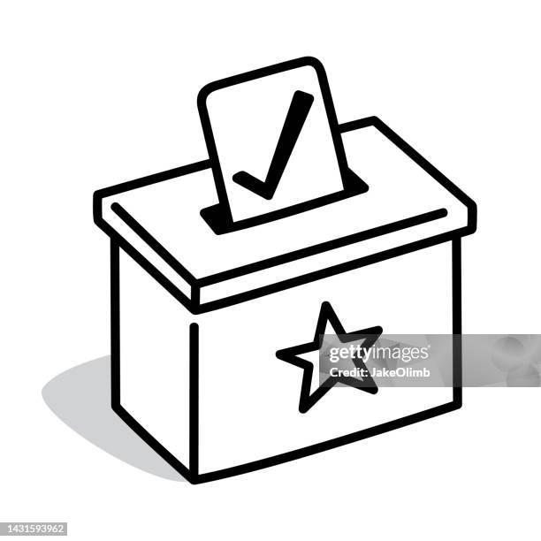 bildbanksillustrationer, clip art samt tecknat material och ikoner med ballot box vote doodle 5 - ballot box