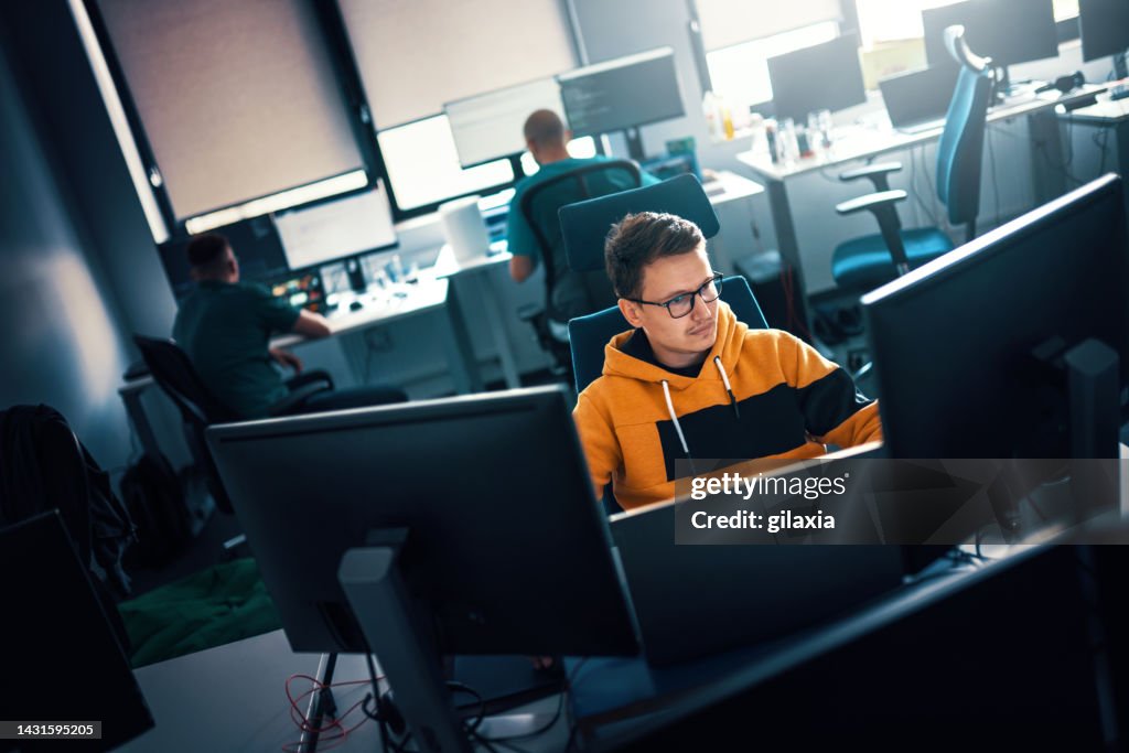 Software developers at the office.