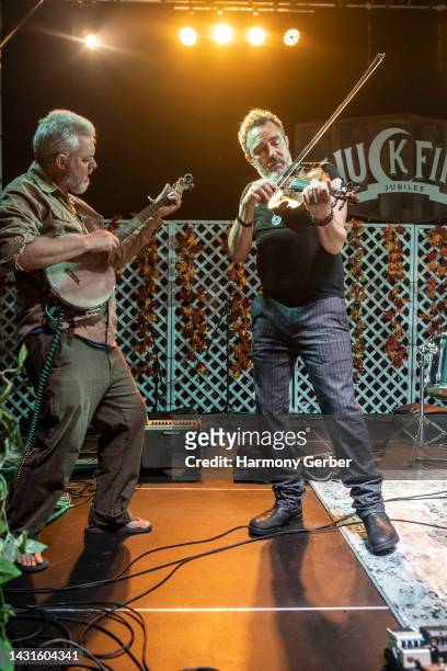Andy "T-Ranch" Roberts and Chris Murphy of the band Eyes of the World perform at The Huck Fin Jubilee at Frank G. Bonelli Regional Park on October...