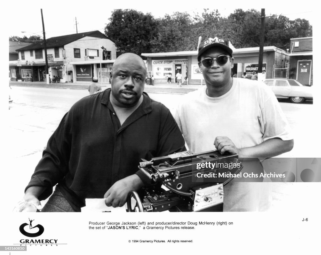 Producer George Jackson and producer/director Doug McHenry on the set ...
