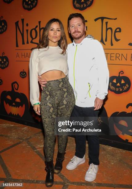 Actors Zulay Henao and Kevin Connolly attend the Nights Of The Jack: An Immersive Halloween Experience at King Gillette Ranch on October 07, 2022 in...