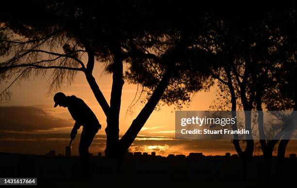 Tyler Koivisto of USA putts during Day Three of the acciona Open de Espana presented by Madrid at Club de Campo Villa de Madrid on October 08, 2022...