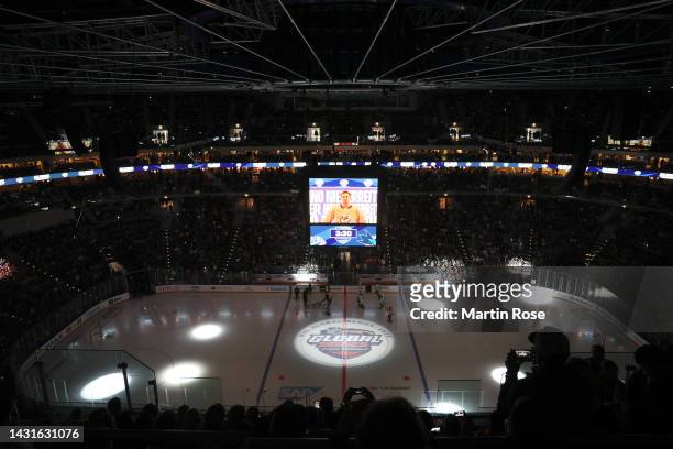 General view ahead of the 2022 NHL Global Series Challenge Series Czech Republic between Nashville Predators and San Jose Sharks at O2 Arena on...