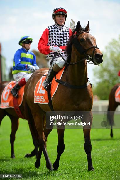 Jamie Kah riding Saracen Knight after winning Race 5, the Neds Herbert Power Stakes, during Caulfield Guineas Day at Caulfield Racecourse on October...