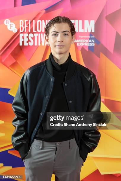 Jacob Tremblay attends the "My Father's Dragon" World Premiere during the 66th BFI London Film Festival at BFI Southbank on October 08, 2022 in...