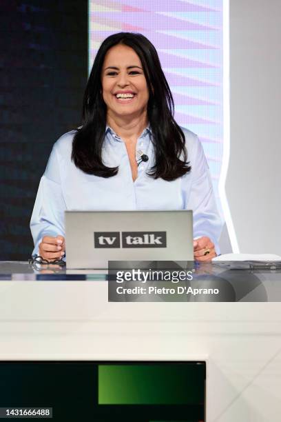 Cinzia Bancone attends the "Tv Talk" show on October 07, 2022 in Milan, Italy.