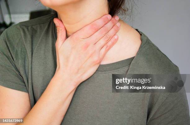 neck - throat pain stock pictures, royalty-free photos & images