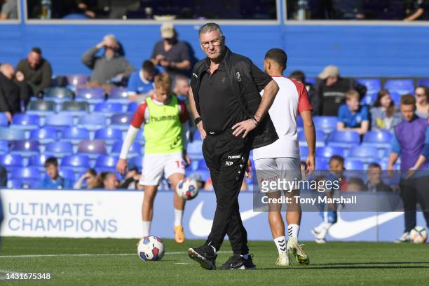 Bristol City Manager Nigel Pearson during the Sky Bet Championship between Birmingham City and Bristol City at St Andrews on October 08, 2022 in...